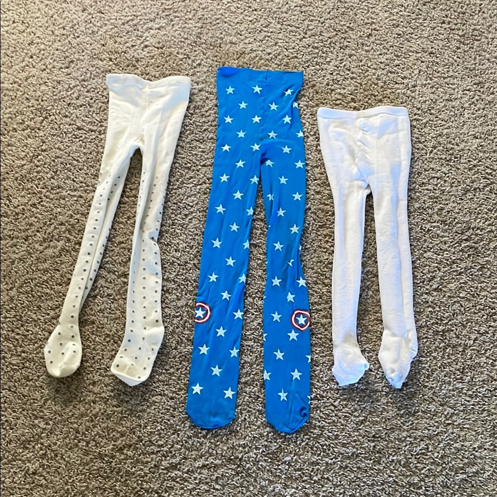 Blue and White Star Patterned Socks & Tights Accessories with white ones